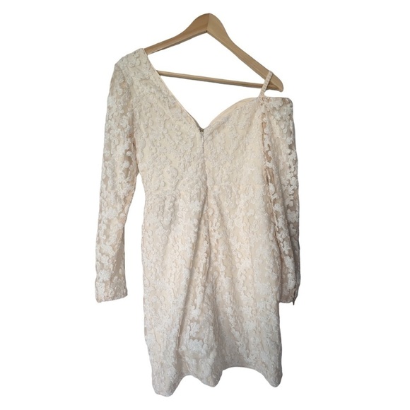 Nwt Self-Portrait Sequin Ruffle Mini Dress Ivory - Picture 13 of 15